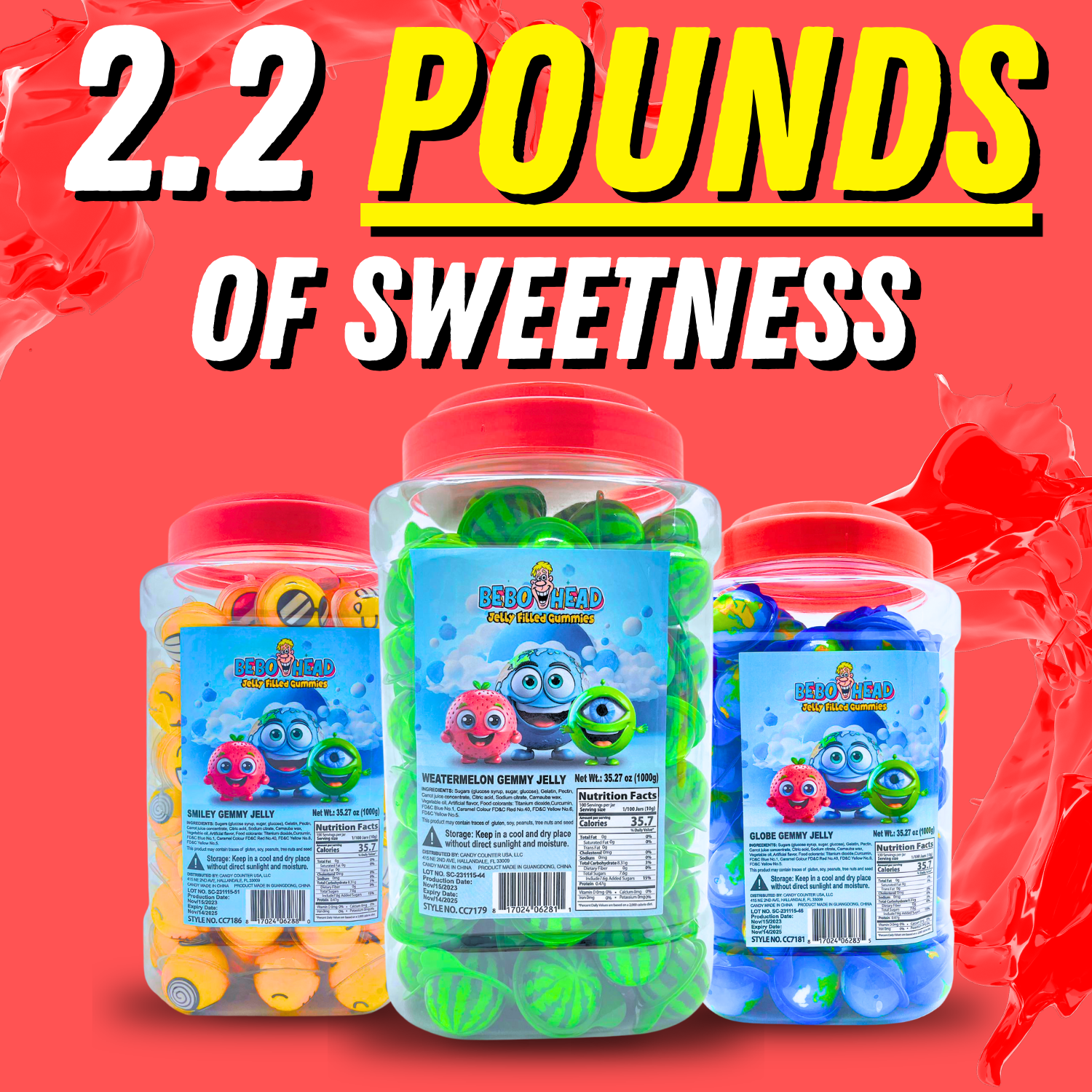 Smiley Gummy Jelly - 2.2 Pounds
