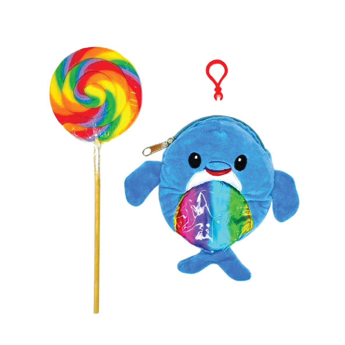 Dolphin - Plush Wallet Lollipop