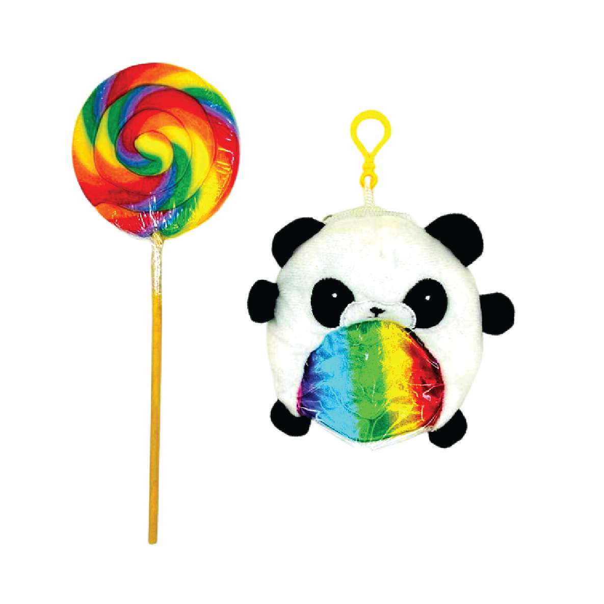 Panda - Plush Wallet Lollipop