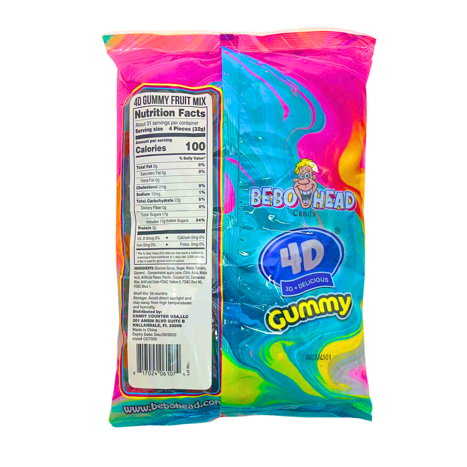 4D Gummy Fruit Mix - 2.2 Pounds