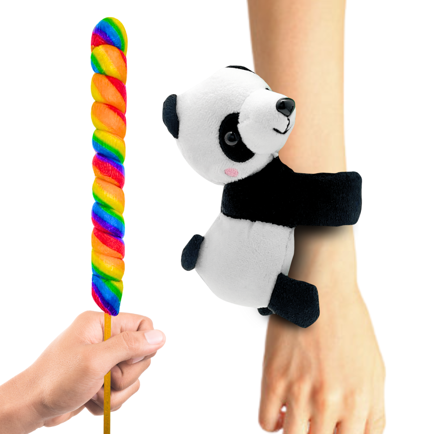 Panda Slap Bracelet With Lollipop
