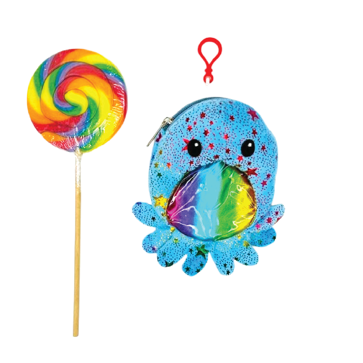 Octopus - Plush Wallet Lollipop