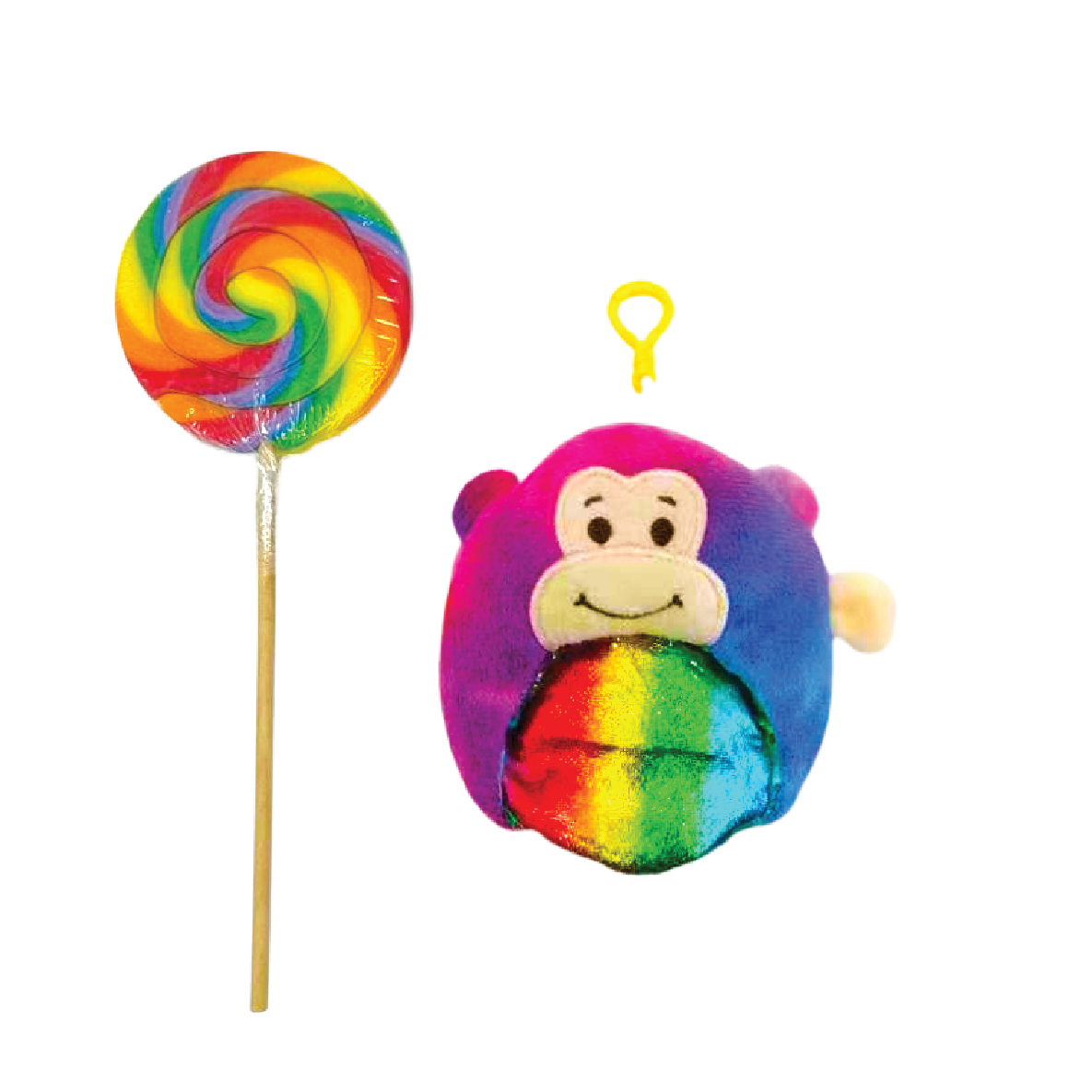 Monkey - Plush Wallet Lollipop