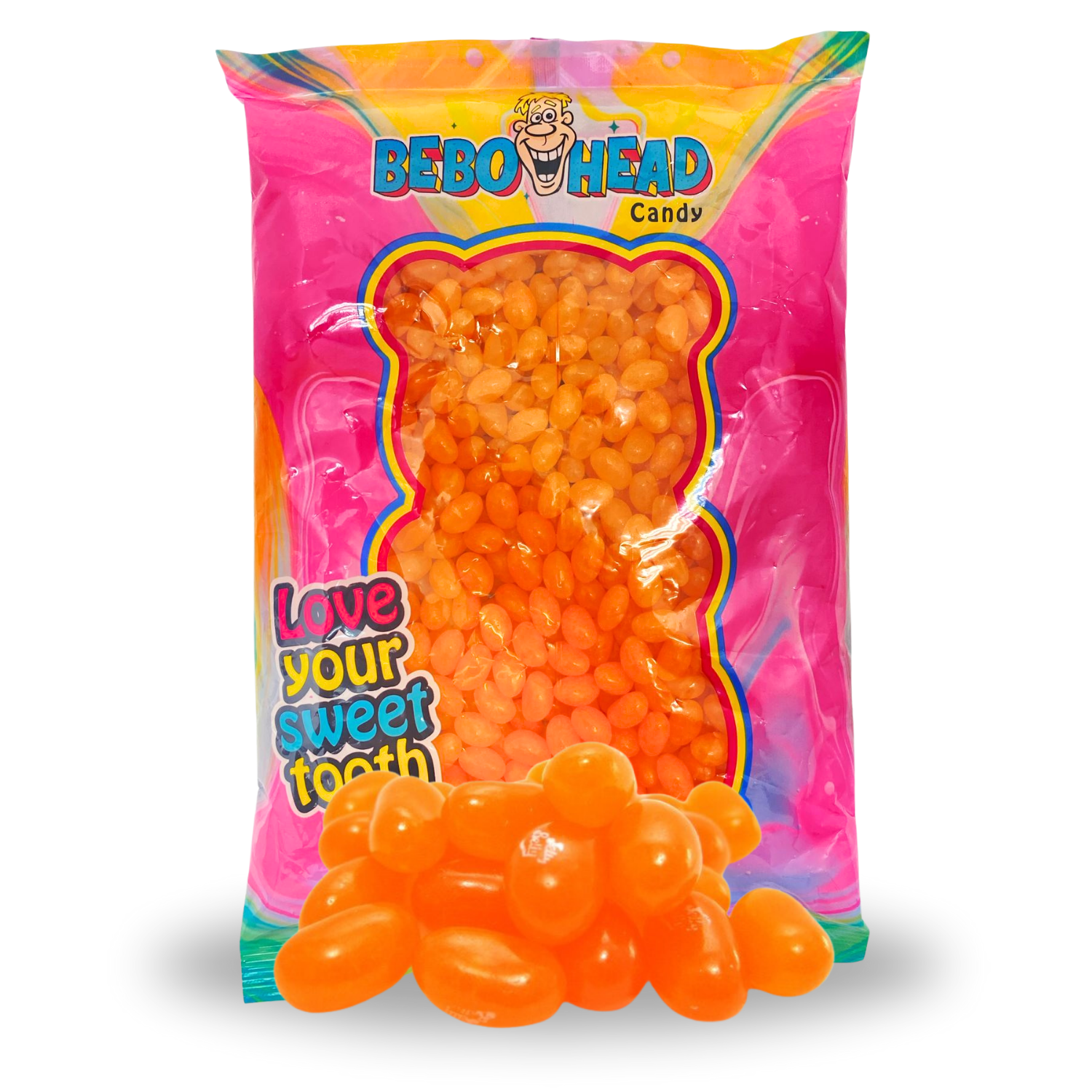 Orange (Tangerine) Jelly Beans - 2.2 Pounds